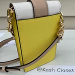 Michael Kors Carmen SM Color-Block Leather Phone Crossbody Bag - Sunshine Multi Photo 6
