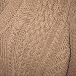 Preswick & Moore  Brown Cable Knit V Neck Sweater Size‎ Large Photo 1