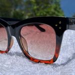 Tortoise Shell Ombré Toned Oversized Sunglasses Brown Photo 1