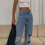 Princess Polly Holly Asymmetric Jeans Photo 0