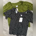 LuLaRoe Lot of 2 Women’s Sz Medium Lily Square Neck Peasant Tops New NWT Photo 4