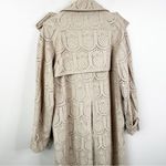 Farm Rio Pineapple Eyelet Trench Coat Womens XS Tan Khaki Cotton Button Front Photo 10