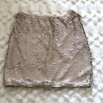 Matt beige sequin mini skirt Photo 0