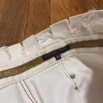 Alexander McQueen NEW vintage y2K distressed ivory straight Leg Jeans size 40 IT Photo 2