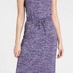 Athleta  Size XS  S Heathered Purple Athletic Tank Midi Dress Elastic‎ Waist Photo 0