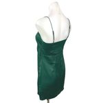 Urban Outfitters Green Silk Satin Spaghetti Cami Camisole Mini Slip Dress XS Photo 3