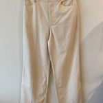 Club Monaco Wide Leg Cropped Pants Women's Sz 6 Ivory High-Waisted Cotton Blend Photo 0