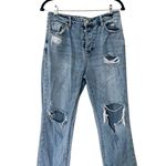 PacSun  Distressed High Rise Mom Jeans Medium Wash sz 27 Photo 1