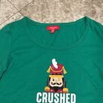 Nutcracker Crushed it Red and Green Stripe Christmas Pajama Set NEW Medium Photo 4