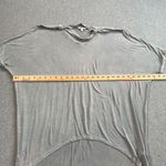 JODIFL Cutout Choker Tee Shirt Women Medium Gray High Low Dolman Sleeve Distress Photo 5