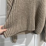 Aerie  Boat Neck Ribbed Slouchy Trendy Knit Sweater Cozy Neutrals Boxy Relaxed Photo 7