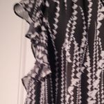 Investments  Black and White Ruffle Sleeve Blouse Photo 2