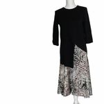 ZARA NWOT  Contrasting Dress Animal Print Asymmetrical Photo 6