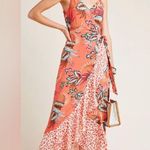Farm Rio  Vibrant Orange Floral High Low Dress Photo 0