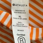 Athleta  Women's Orange White Striped Sleeveless Crop Top Tank Top, XL Photo 3