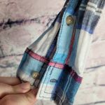 Gilly Hicks  SYDNEY PLAID BUTTON FRONT SHIRT LINEN COTTON BLEND S Photo 5