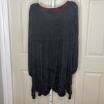 Sacred Threads Embroidered Black Tunic with Red and Green Floral Design Photo 7