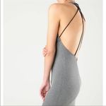 Alexander Wang  Gray Bodycon Zip Up Dress Open Strappy Back Size 0 Photo 2