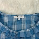 Madewell Ruffle Neck Top in Cowell Plaid Photo 7
