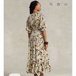 Polo Ralph Lauren Floral Pleated Satin Dress Sunflower Floral size 4 Cottage Photo 10