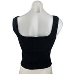 Reformation  Womens Black Ribbed Knit Sleeveless Square Neck Cami Tank Top Size S Photo 1