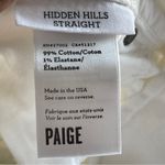 Paige | Optic White Hidden Hills Straight Leg Denim Jeans Sz 27 Photo 6