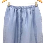 Oleg Cassini Vintage 80s Silk Pants Women’s M Blue Loose Fit Elastic Tie Waist Size M Photo 3