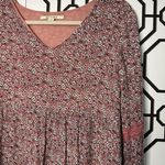 Miami  Ladies Pink Pastel Floral Flowy Short V Neck Fit & Flare Dress SZ Small Photo 6