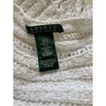 Ralph Lauren Lauren White Knit Fringe Poncho Sweater Size Large/XL Beach Travel Photo 1