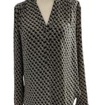 H&M Women Size 4 Long Sleeve Shirt Lightweight V-Neck Spring #13-38 Photo 1