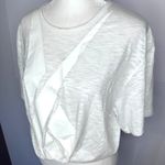 Kith  White Graphic Cropped Roll Hem Crewneck T-Shirt Medium Photo 1