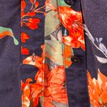 Talbots Womens Maxi Dress Size 6 Blue Orange V Neck Floral Beach Aloha Vacation Photo 3