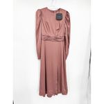 Mac Duggal 26936 Mauve Long Sleeve Round Neck Cocktail Midi Dress Size 4 NWT Photo 2