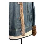 Gap  Jean 1969 Denim Jacket With Mink Fur Trim Size 10 Photo 8