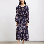 Ciao Lucia Blue Terina Bomba Boho Prairie Maxi Dress Medium Photo 1