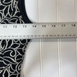 Papaya  Black Ivory Embroidered Tank Top M Made in USA Y2K Fitted Peplum Style Photo 3