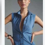 Anthropologie  | Pilcro | Denim Collared Shirt Midi Dress Size 10 Medium M NWT Photo 1