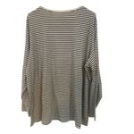 Croft & Barrow NWT  The Classic Tee size 3XL cream striped long sleeve crew neck Photo 1