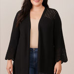 LC Lauren Conrad π€ Lauren Conrad 3X Black Crochet Cardigan Photo 0