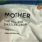 MOTHER Denim MOTHER The Mid Rise Dazzler Cropped Floral Blue Printed Jeans Size 25 $228 Photo 8