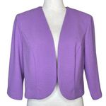 Maya Brooke Women's Lavender Cropped 3/4 Sleeve Open Front Blazer Size 14 Purple Photo 0