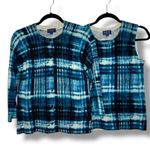 Pendleton  2 piece Cardigan Blue White Sweater Top Shirt Tank Women's Size Medium Photo 1