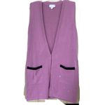 Joan Rivers XS top & vest oversized two piece set Purple Photo 2