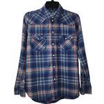 American Eagle  Outfitters Plaid Western Shirt‎ Long Sleeve Button Up Size S Photo 0