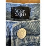 Simple Society Simple‎ Society Womens 5/27 Super High Rise Baggy Denim Jeans Butterfly Print Photo 5