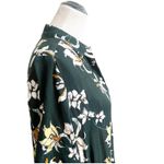 Knot Sisters  Orchid Floral Button Front Shirt Short Sleeve Green Size Medium NWT Photo 4