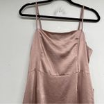Lulus Blush Pink Satin Sleeveless Tiered Formal Mini Dress Prom Womens L Ruffled Photo 5