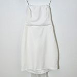 Lulus  White Strapless Mini Dress with Pearl Organza Bow NWT Size Large Photo 2
