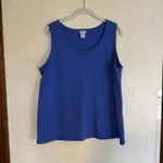 Chico's Blue Cardigan Tank Top Set Knit Sleeveless Buttoned XL Photo 3