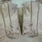 LO’ ADORO Nude Blush Corset Bodice Brocade Elegant Lace Wedding Dress Size 12 Photo 3
